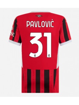 AC Milan Strahinja Pavlovic #31 Replika Hemmakläder Dam 2024-25 Kortärmad